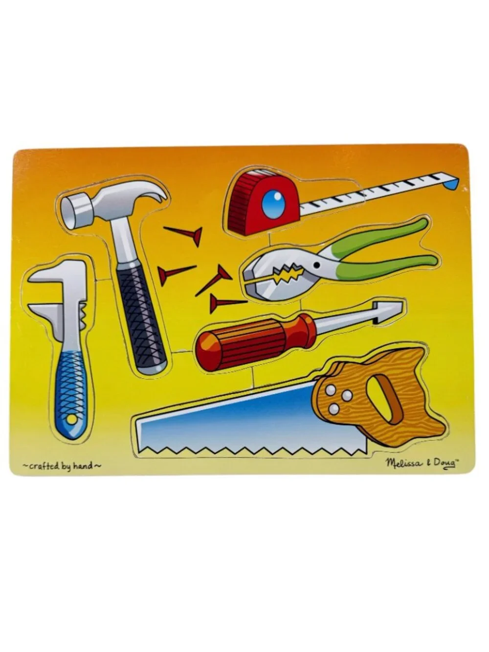 3 Melissa & Doug Puzzles Tools Transportation Weather 18 month + Crafted by Hand